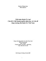 Chất lượng nguồn nhân lực với vấn đề tăng trưởng nền kinh tế ở Việt Nam