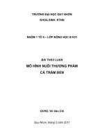  Kĩ thuật nuôi cá trắm đen