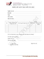 Mẫu Phiếu đề xuất thay đổi tài liệu