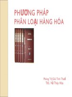 Phân loại hàng hóa