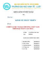 Chiến lược ngoại thương việt nam thời đại toàn cầu hóa