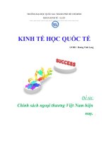 Chính sách ngoại thương Việt Nam hiện nay