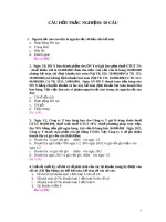  Câu hỏi trắc nghiệm: 50 câu