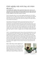  Khởi nghiệp một mình hay với nhóm tốt hơn ?