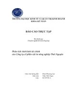 Phân tích tình hình tài chính của Công ty cổ phần vật tư nông nghiệp Thái Nguyên.doc