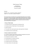 Public Economic Theory Felix Bierbrauer MPI Collective Goods