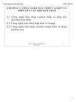 Bài giảng Công nghệ hàn điện nóng chảy - P2