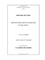 luận văn tốt nghiệp ĐHSP: Một số tính chất hàm lồi và ứng dụng