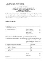 Phiếu khảo sát bệnh viện