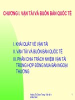 Slide bài giảng Vận tải và Bảo hiểm của cô Hoàng Thị Đoan Trang-FTU
