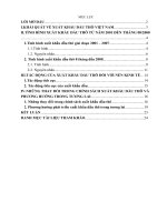 Phân tích tình hình xuất khẩu dầu thô của Việt Nam từ 2001-2007 và 8 tháng đầu 2008.doc