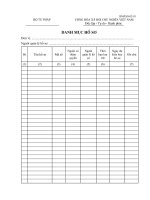 Biểu mẫu kiểm soát hồ sơ - Bộ tư pháp