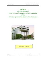công ty CP Chứng khoán CHÂU Á - THÁI BÌNH DƯƠNG, Sàn giao dịch chứng khoán APEC - Vĩnh Long.doc