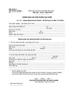 Thông báo lập văn phòng đại diện