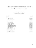 Tăng trưởng và phát triển kinh tế bền vững giai đoạn 2011 - 2020.docx