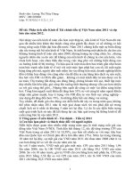 Phân tích nền Kinh tế Tài chính tiền tệ Việt Nam năm 2011 và dự báo cho năm 2012.doc
