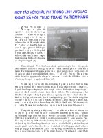 Hợp tác với châu phi trong lĩnh vực lao động xã hội Thực trạng và tiềm năng