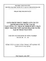 iải pháp phát triển sản xuất kinh doanh nước sạch tại Công ty trách nhiệm hữu hạn một thành viên một thành viên kinh doanh nước sạch Thái Nguyên.pdf