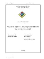 Luận văn tốt nghiệp về hoạt động kinh doanh tại Eximbank Cái Khế