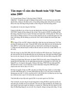 Phân tích cán cân thanh toán Việt Nam 2009