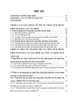 Thủ tục phân tích trong kiểm toán báo cáo tài chính tại Công ty kiểm toán VN.DOC