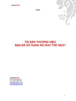 Tài sản thương hiệu bạn đã sử dụng nó như thế nào?