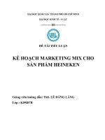 Kế hoạch Marketing Mix cho sản phẩm Heineken.docx
