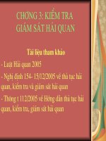 Tài liệu Nghiệp vụ Hải quan - Chương 3