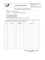 Danh sách công nhân viên được đào tạo