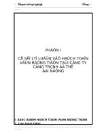 Cơ sở lý luận về hạch toán vốn bằng tiền tại công ty công trình đô thi đà nẵng.DOC