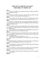 Câu hỏi môn học điện tử thông tin