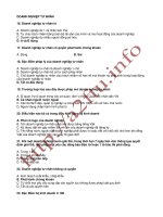 Tài liệu trắc nghiệm phần Doanh nghiệp tư nhân và Hộ kinh doanh