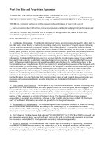 Work For Hire and Proprietary Agreement