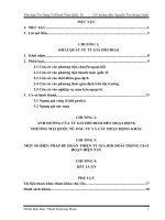 Ảnh hưởng của tỷ giá hối đoái đến hoạt động thương mại quốc tế, đầu tư và các hoạt động khác.doc