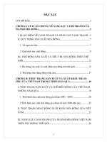 Thực trạng sản xuất & khả năng cạnh tranh của sản xuất đường mía ở Việt Nam.doc