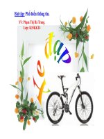 Phổ biến thông tin- lợi ích xe đạp  