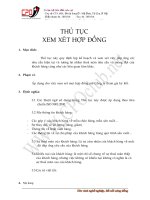 Mẫu Thủ tục xem xét hợp đồng