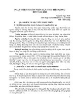 Phát triển nguồn nhân lực tỉnh tiền giang đến năm 2020