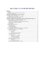 địa lý học và vấn đề môi trường