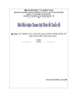 Tác động của chuyển giao công nghệ quốc tế đối với nước chuyển giao.DOC
