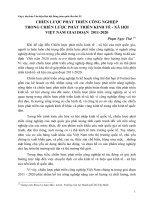 Chiến lược phát triển công nghiệp trong chiến lược phát triển kinh tế - xã hội việt nam giai đoạn 2011-2020