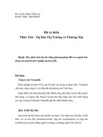 Hãy phân tích-dự báo bằng phương pháp điều tra người tiêu dùng của một Doanh Nghiệp mà bạn biết.doc