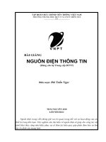 Bài giảng Nguồn điện thông tin