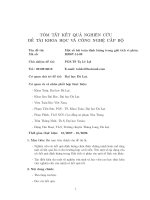 Báo cáo nghiệm thu đề tài cấp bộ 2007-2009