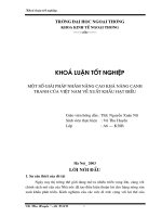 Một số giải pháp nhằm nâng cao khả năng cạnh tranh của Việt Nam về xuất khẩu hạt điểu ra thị trường thế giới.doc