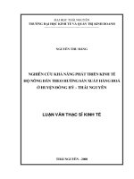 Nghiên cứu khả năng phát triển kinh tế hộ nông dân theo hướng sản xuất hàng hoá ở Huyện Đồng Hỷ tỉnh Thái Nguyên.pdf
