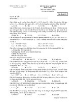 Đề thi thử đại học vật lý 4