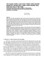 Xây dựng chiến lược phát triển công nghiệp nhằm đẩy nhanh quá trình công nghiệp hóa, hiện đại hóa ở việt nam.doc