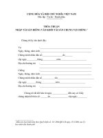 Thỏa thuận nhập tài sản riêng vào khối tài sản chung vợ chồng