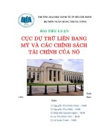 Cục dự trữ liên bang mỹ và các chính sách tài chính của nó.doc